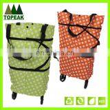 Eco-friendly 600D Oxford Fabric Foldable Trolley 2 Wheels Shopping Bag thumbnail-1