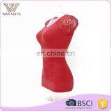 Top Quality Flower Printing Single Color Lace Short Sleeve Seamless Shaper Wear thumbnail-2