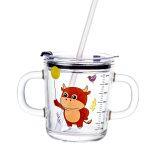 Measuring Two Handles Glass Mug With Custom Printing thumbnail-3