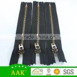 #3 Antique Brass Close End YG Spring Head Wholesale Zipper thumbnail-3