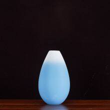 Chinese Simple Hand Made Frost White Blue Ceramic Flower Vase For Hallway Decor thumbnail-3