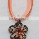 2014 New Style Lampwork Glass Pendant Necklace Lampwork Glass Necklace Earring Drop Pendant With Wax Cord thumbnail-1