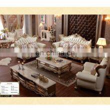 Foshan Factory Luxury Royal Design Top Leather Sofa Set thumbnail-2