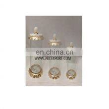 Marble Lid Fancy Glass Canister