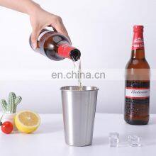 Wholesale High Grade Top Quality Bar Beer Stack Tumbler 304 Stainless Steel Pint Cup thumbnail-1