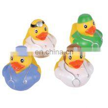 Custom Blue Rubber Small Little Plastic Ducks Floating Squeaky Beach Water Shower Bath Fun Toy for Child thumbnail-2