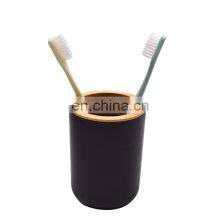 Stock Bathroom Accessories Bamboo Bathroom Soap Dispenser Set Bathroom Toothbrush Holder Set thumbnail-5