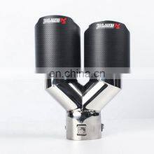 Car Exhaust Carbon Fiber Tail Throat Rear Diffuser With Tips For Audi A3 S3 A4 S4 A5 S5 A6 S6 A7 S7 A8 S8 thumbnail-3