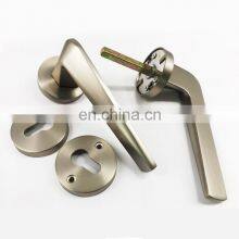 Zinc Material Straight Bar Hardware Lever European Style Door Handle Lock Interior Door Handles Lock
