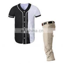Top Quality latest design baseball jersey embroidery patch lined pattern baseball uniform regular fit uniform.