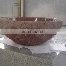 Maple Red Granite Stone Round Bathroom Sink thumbnail-4
