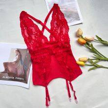 Women See-through Lace 2 Piece Sexy Lingerie thumbnail-4