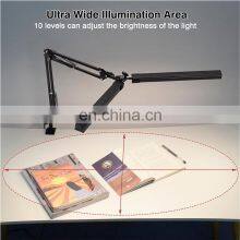 24W Architect Desk Lights With Base and Clamp Double Head Led Desk Lamp Eye Caring Double Swing Arm Table Lamps thumbnail-5