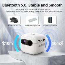 China Factory Best Buy Manual Focus Mini Projector Support 4k Bluetooth Android 9.0 OS for Phone thumbnail-4