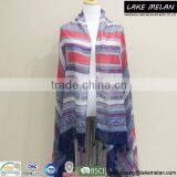 100% Polyester Geometry Printed Woven Scarf With Tassels For SS 16 thumbnail-3