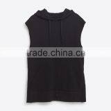 New Style Men's Blank Pullover Black Sleeveless Hoodies thumbnail-6
