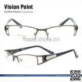 Half-rim Metal High Class Fashion Cheap Plastic Glasses Frames Spectacles Glasses Frames thumbnail-1