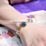 2016 New Design Metal Regula Beads Vintage Bracelets & Bangles Fashion Temperament Blue Crystal Bracelets thumbnail-2