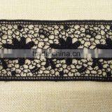 Black Color Rayon Emboridery Lace for Ladies Dress ---- H1553 thumbnail-4