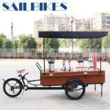 new design electric tricycle with pedals for selling coffee