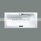 Wide Bath Iron Bath Shower and Soaking Alcove Tub With Solid Brass Handles