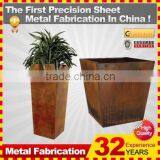 Corten Steel Rectangular Flower Planter With Traditional Complement Quality Choice