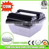 ETL DLC listed 350w led mental halide replacement 120w led canopy light with 3 years warranty