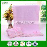 100% Cotton Fashion Solid Color Embroidery Pink Lace Towel thumbnail-1