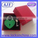 AJF Green Heart Shape Padlocks With Key for Wedding Decoration thumbnail-6