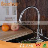 304 Stainless Steel Single Lever Handle Goose Neck Kitchen Water Faucets thumbnail-2