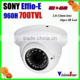 High Resolution CCTV Camera System 700TVL Low Lux 0.01 1/3"Sony Effio-E Support OSD Motion Sensor Varifocal Security CCTV Camera thumbnail-1