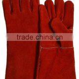 Five Fingers Cow Leather Welding Use Heat Resistance Protection Safety Gloves
