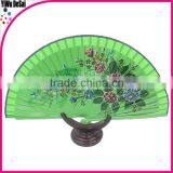 Green Hand Fan Spanish Folding Wood Fan