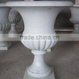 Marble Finish Marble Planter Pot From Vietnam Workshop for Garden Home