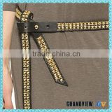 Braided belt wholesale rhinestone Gold Belt