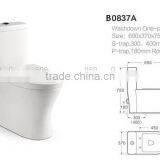 Bathroom Good Flush Function Washdown P/S-trap One Piece Toilet B0837A thumbnail-2