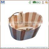 China Rice Bucket, Solid Wood Bucket With Handle