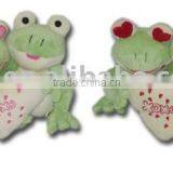 JM7720 Stuffed Plush Frog in Love thumbnail-1