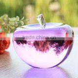 Color Christmas Decorations Crystal Glass Apple Gift thumbnail-2