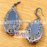 Alloy Earrings Set In Hyacinth Jewelry Crystal Drop Earrings thumbnail-3