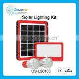 5W5V Portable Solar Lighting Kit With Warning Light Easy Using thumbnail-2