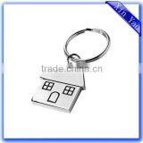 Wholesale House Custom Shaped Logo Engraved Metal Nickel Keyring