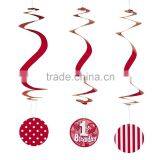 Dark Blue YELLOW 1st Birthday Dangling Hanging Swirl Ceiling Decoration Kids Party thumbnail-5