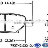 Brake Pad Set Less-metal Semi-metal Ceramic Material Brake Pads FMSI D1033-7937/8286 thumbnail-2
