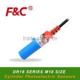 DR18-10/40 Series M18, 10/40cm Diffuse Cylinder Infrared Sensors, Optical Switching Transducer
