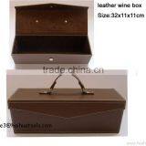 Leather/Pu Wine Box Brown Color Deluxe Style