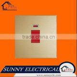 Brushed Aluminum Golden 45A Switch With Neon,British Style