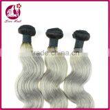 Unprocessed 7a Chinese Gold Vender Straight 1b Grey Ombre 100 Human Hair for Sale thumbnail-5