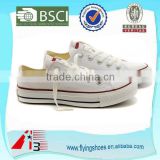 factory made best quality fashion white canvas shoes
