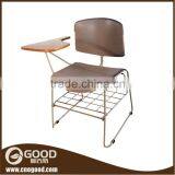 Classic Golden Metal Frame Training Chair With Writing Table thumbnail-1